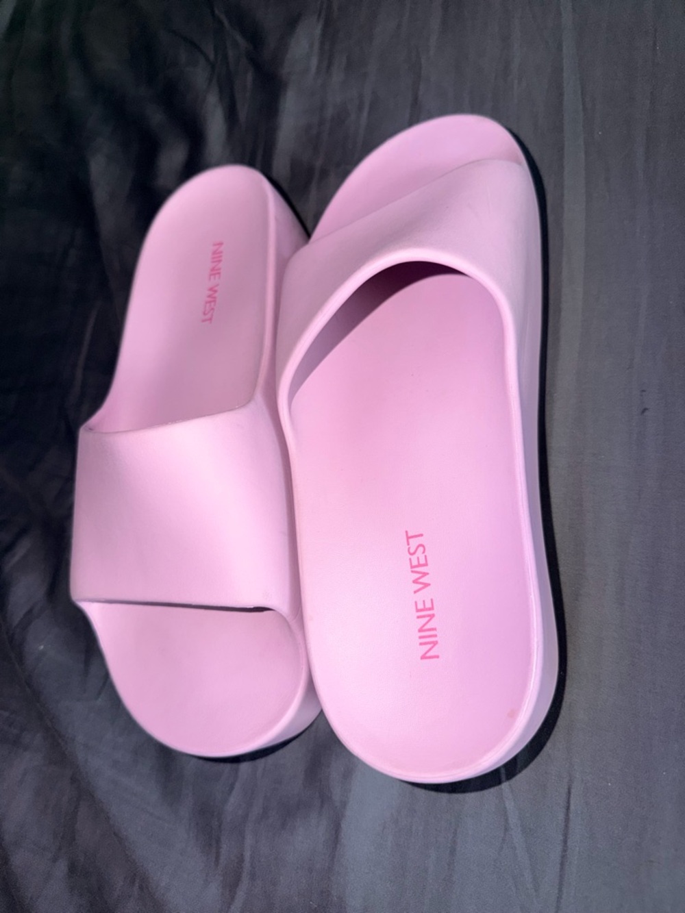 Nine West Pastel Pink/Purple Slide Sandals